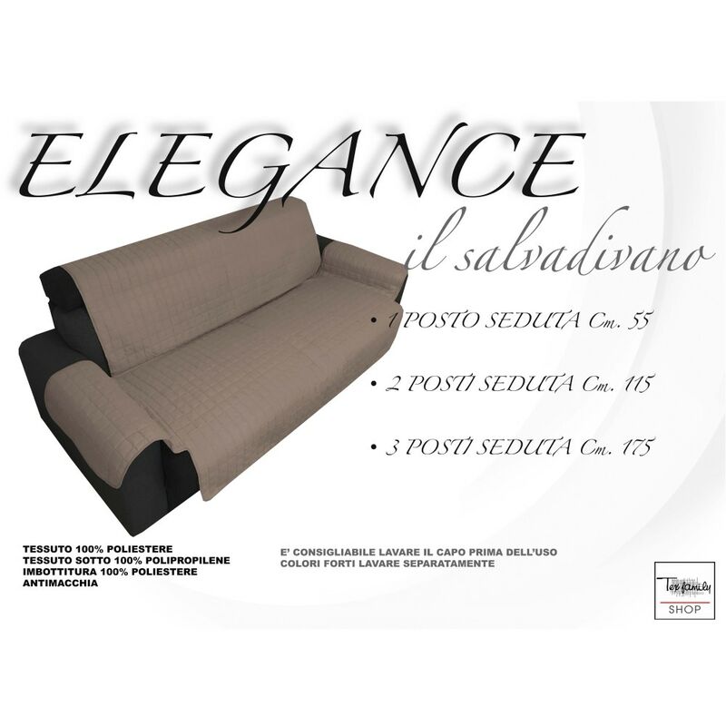 Salvadivano Copridivano 4 posti Morbidissimi Easy con lacci Seduta 224 cm Q092
