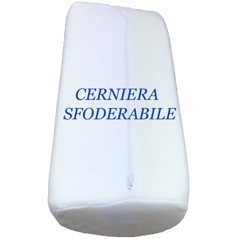 Supply24 Cuscino Ortopedico A Cuneo In Gel Foam – 65x60x32 Cm, Bianco, Per Leggere A Letto, Guardare La TV, Alleviare Collo E Spalle