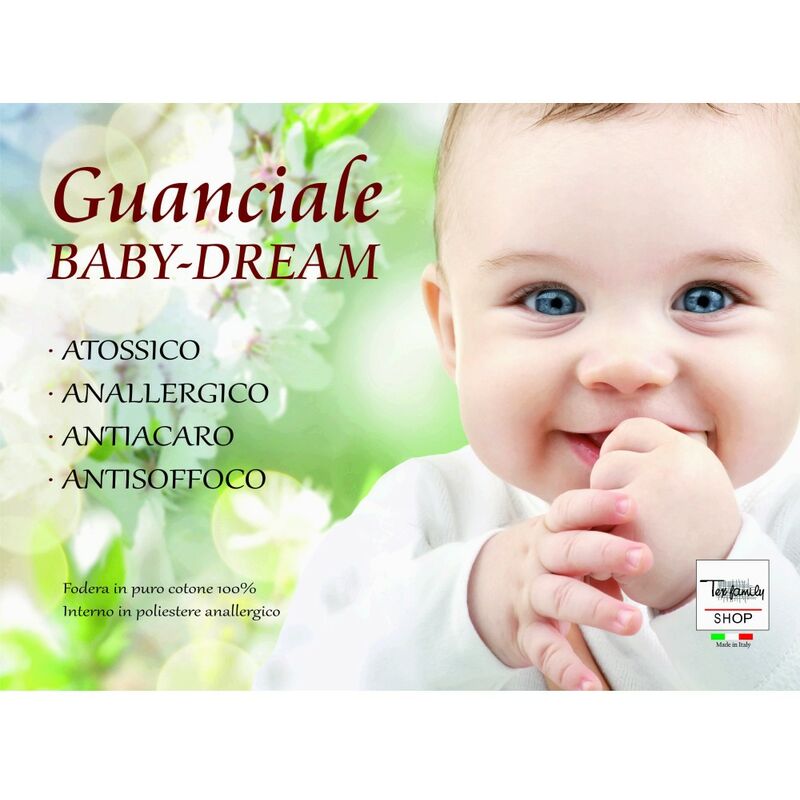 GUANCIALE Cuscino BABY DREAM Bambino Da LETTINO Morbido Cm. 35x50 Asilo