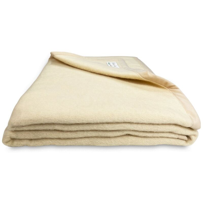 COPERTA IGNIFUGA SPRING antifiamma Peso Medio 1.0 ANTIFUOCO CLASSE 1  omologata MADE in ITALY Beige 1 PIAZZA