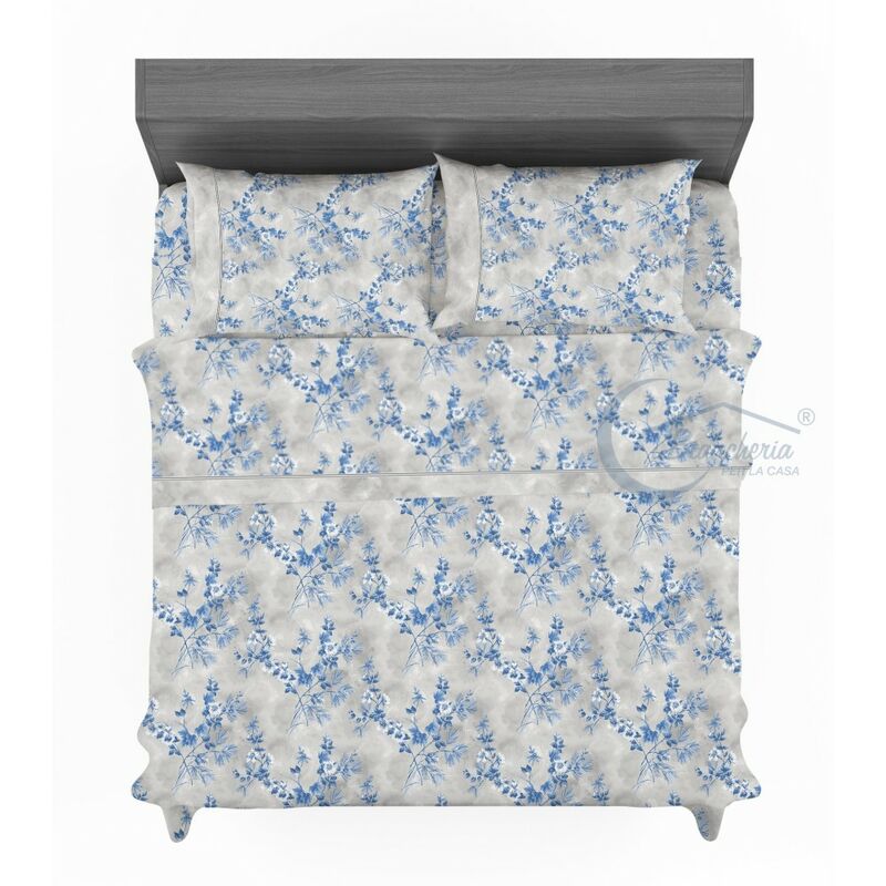 Lenzuola Pile Corallina Calde Completo Letto Matrimoniale Fiori