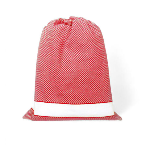 EasyZip Sacca Asilo con Nome - Tela Aida da Ricamare - Sacca in Puro Cotone, disponibile in 9 Colori, Resistente e Made in Italy Rosso Cm. 40x50 (1/5)