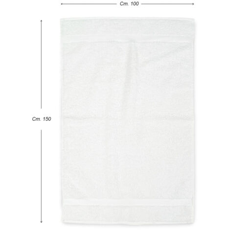 Asciugamani in Spugna di Cotone 100% - Vari Formati - Alta Qualità Made in Italy per Casa, Hotel e B&B Cm. 100x150