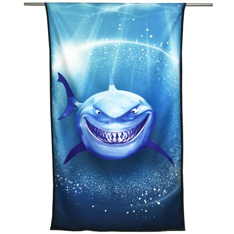 TELO MARE in spugna SQUALO SHARK misura grande cm. 90 X 170 (1/4)