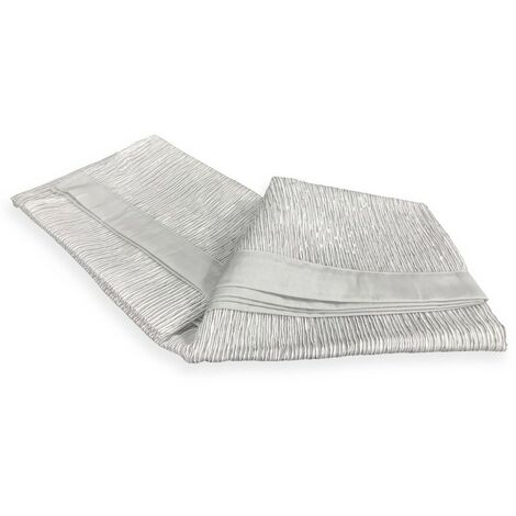 COPPIA TENDINA VETRO MODERNA LARGA 45 o 70 o 90 OSCAR GRIGIO COPPIA (2 TELI) CM. 45x150