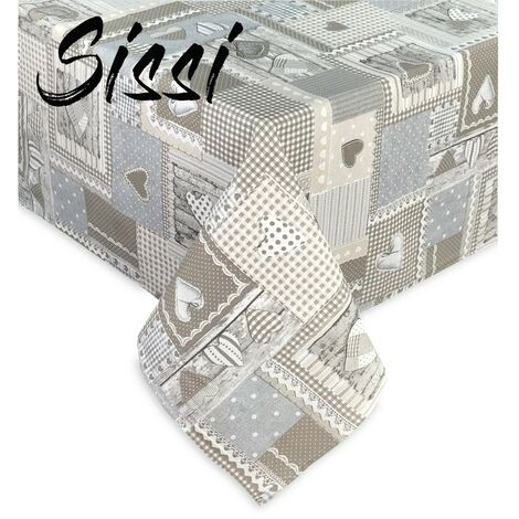 TOVAGLIA SISSI in cotone APRICA BEIGE in cotone Cm. 140x240 x12 persone