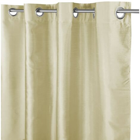 TENDA SHAY in tinta unita BEIGE PANNA cm. 140X290 CONFEZIONATA