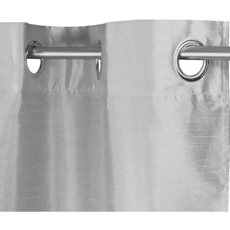 TENDA SHAY in tinta unita GRIGIO PERLA cm. 140X290 CONFEZIONATA