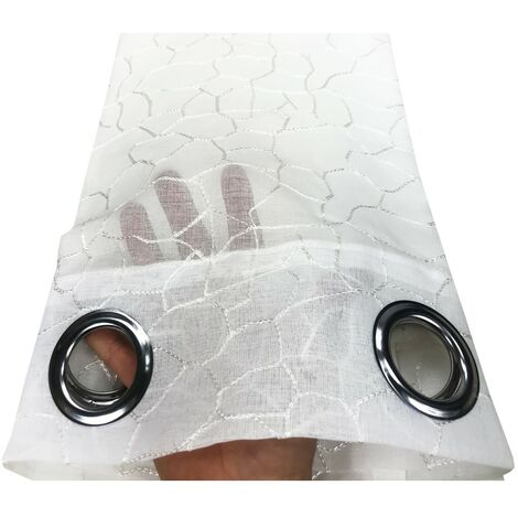 TENDA TENDAGGIO TERMES bianco cm. 140X280 CONFEZIONATA