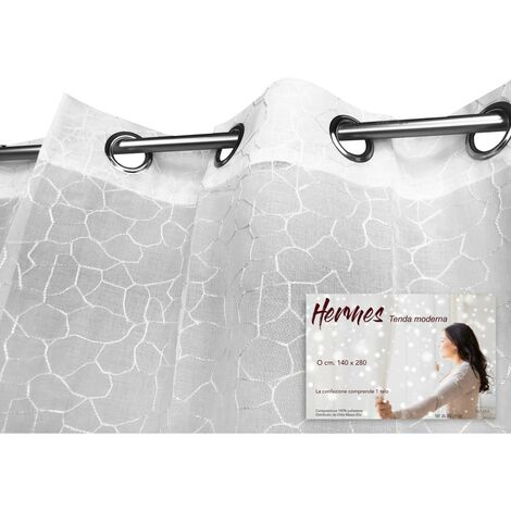 TENDA TENDAGGIO TERMES bianco cm. 140X280 CONFEZIONATA