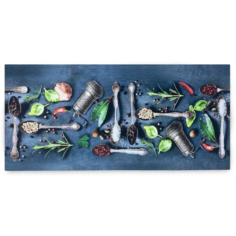 TAPPETO Runner da CUCINA Passatoia Antiscivolo CUCCHIAI e SPEZIE made in Italy Cm. 50x420