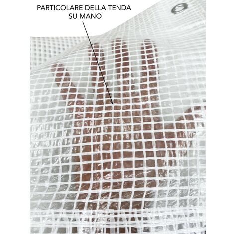 TELO NIKI © Retinato Antistrappo TENDA Antipioggia Balcone con occhielli m. 3,0 X 2,5