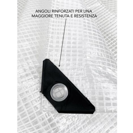 TELO NIKI © Retinato Antistrappo TENDA Antipioggia Balcone con occhielli m. 3,0 X 2,5