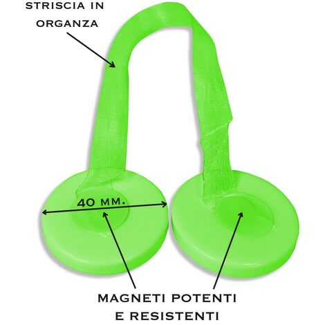 Calamite Ferma Tenda Con Effetto Madreperla - Diametro 40 Mm, Blu Con Nastro Organza - Foto 2