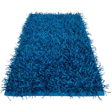 TAPPETO SHAGGY BLU TURCHESE MODERNO tutte le misure Cm. 200x300 (1/5)