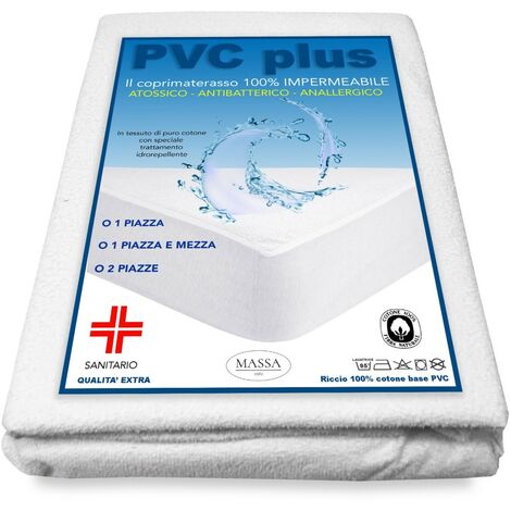 Coprimaterasso IMPERMEABILE Sanitario PVC 1 PIAZZA E MEZZA