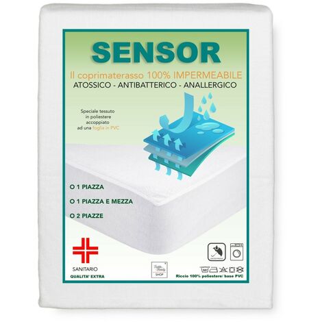 COPRIMATERASSO Impermeabile SANITARIO Antiacaro 2 PIAZZE