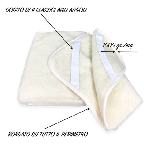 COPERTA MARY in vera LANA MERINOS 1000 gr. Pura lana vergine