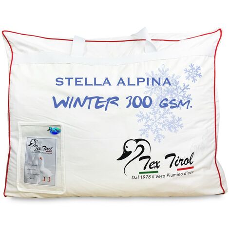 PIUMINO TEX TIROL © STELLA ALPINA WINTER 300 gsm. 100% PIUMINO OCA INVERNALE 1 PIAZZA E MEZZA MAXI CM. 200X220