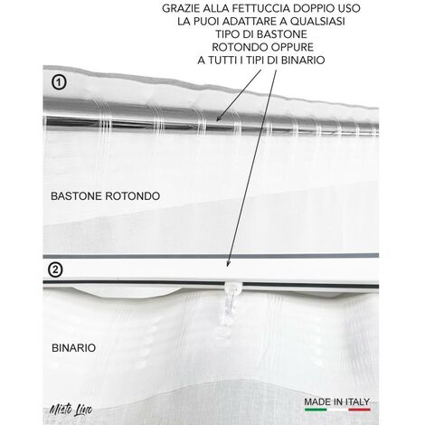 Tenda Digitale 3D New York Grattacieli - Misto Lino 160x300 Cm, Made In Italy, Semi Coprente