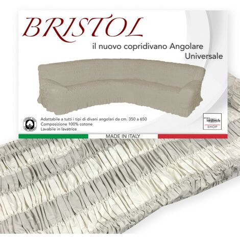 COPRIDIVANO ANGOLARE UNIVERSALE BRISTOL RIGONE BEIGE