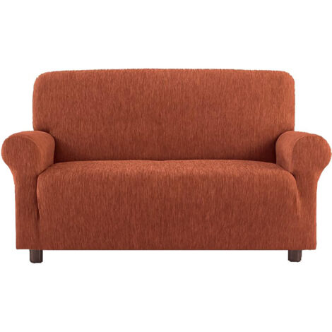 Copridivano Fashion Arancio Elasticizzato New York, Antigraffio, per Divani con Braccioli, Telo Divano Universale, Made in Italy Divano 3/4 posti cm. 160-230