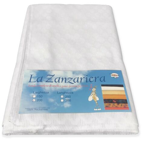 TENDA rete ZANZARIERA a ROMBO da esterno piombata in 8 misure diverse unito BIANCO Cm. 150 x 250