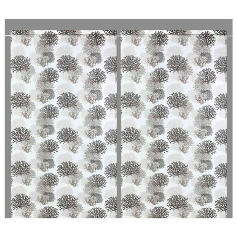 TENDINA vetro MODERNA larga 45 o 60 o 80 CORALLI BEIGE misto lino Made in Italy 1 Telo cm. 60x150