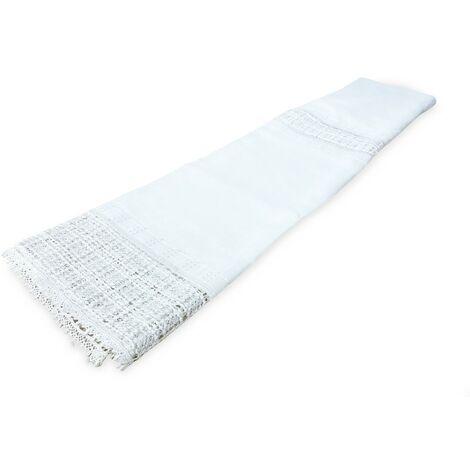 TENDA tendaggio EGITTO con PIZZO macramè bianco cm. 140x290