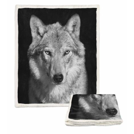 Loussiesd Coperta in pile Sherpa con bulldog francese in 3D, a tema animale, per bambini, ragazzi