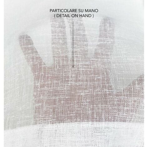 COPPIA tendina VETRO MODERNA larga 45 o 70 o 90 SIMPLY Bianco COPPIA (2 TELI) CM. 45x150