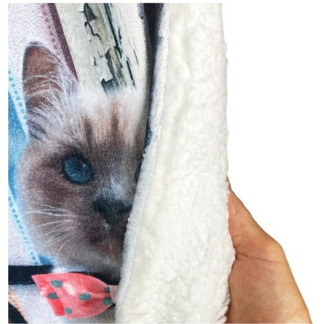 Coperta Pile Gatto Morbidissima: Per Divano E Letto, Plaid Leggero Con Design Simpatico, Regalo Perfetto Per Donne E Amanti Dei Gatti