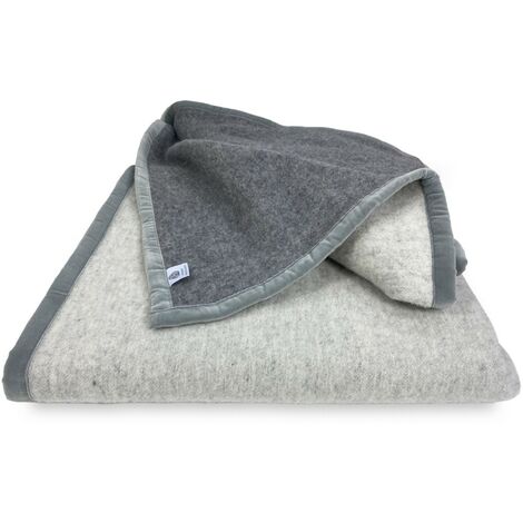 Ibena - Coperta in misto cotone, 805 silber/wollweiß, 150 x 200 cm : Ibena
