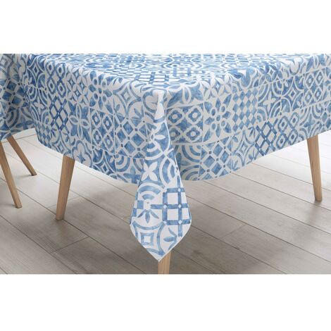 TOVAGLIA LIMA © in TELA CERATA plastificata LAVABILE idrorepellente in PVC MAIOLICA Mare Made in Italy Cm. 140x220 x8 persone