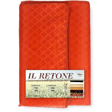 Zanzariera A Rombo Con Piombo - Tenda Rete Per Esterno - Misura 150x250 Cm - Colore Rugginoso - Made In Italy - Foto 2