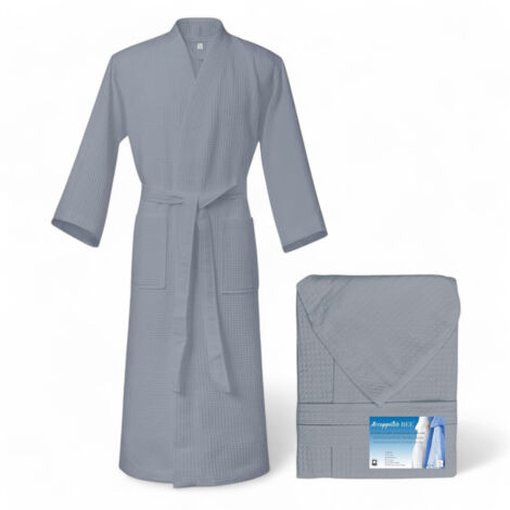ACCAPPATOIO Nido Ape BEE© in Puro cotone con Cappuccio da Adulto GRIGIO M