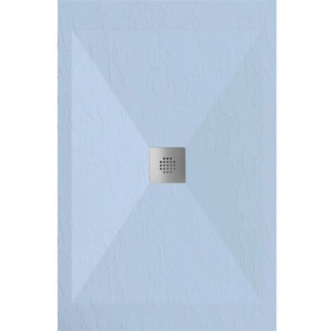 Mineralguss-Duschwanne extra flach DEXA Schieferoptik GRAU 70x120 cm (1/5)