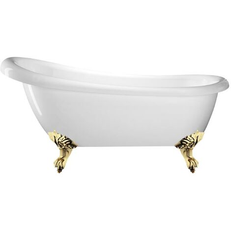 Freistehende Badewanne RICHMOND Adlerfüße GOLD 171