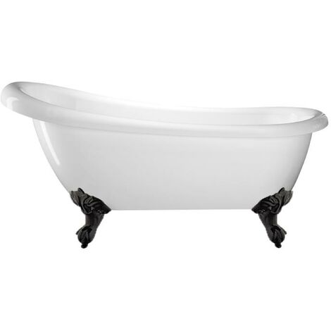 Freistehende Badewanne RICHMOND Adlerfüße SCHWARZ 155