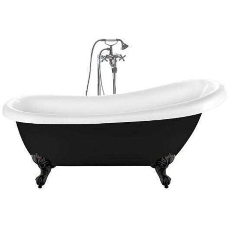 Freistehende Badewanne RICHMOND schwarz Adlerfüße SCHWARZ 171
