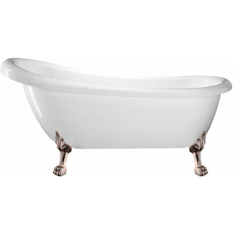 Freistehende Badewanne RICHMOND Löwenfüße ALTKUPFER 155