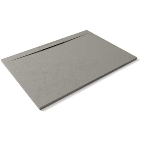 Mineralguss-Duschwanne extra flach LYRA GRAU 80x140cm