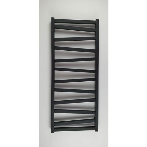 Badheizkörper-Handtuchtrockner CYRKA 97 x 50 cm mattschwarz