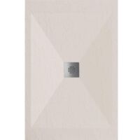 Mineralguss-Duschwanne extra flach DEXA Schieferoptik BEIGE 70x140 cm