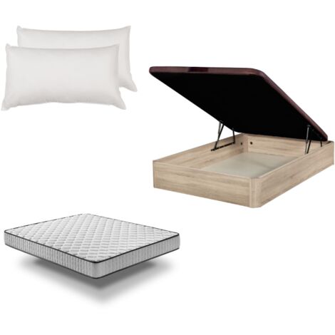 Pack Canapé de madera Cambrian + Colchón PRO Nature + Almohada Fibra - Envío y Montaje Incluidos - 190cm (1/4)