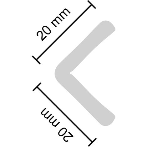 DECOSA Profil d'angle WP20 - polystyrène extra dur - blanc - 20 x 20 mm - long. 2 m - 5 pces (=10 m)