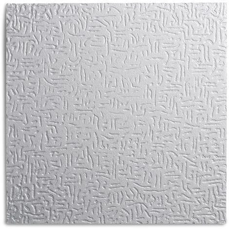 Dalle de plafond Malaga – Polystyrène blanc effet crépi – 50 x 50 cm – Lot de 8 sachets (16 m²) – Pour masquer fissures et imperfections – Climapor (1/7)
