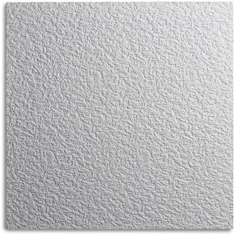 DECOSA Dalle de plafond AP103 - polystyrène - blanc - effet crépi - 50 x 50 cm - 10 sach. (=20 m2)