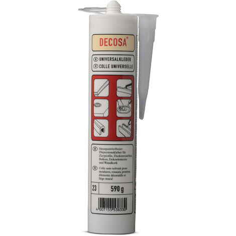DECOSA Colle Universelle - blanc - cartouche 590 g - 12 pces