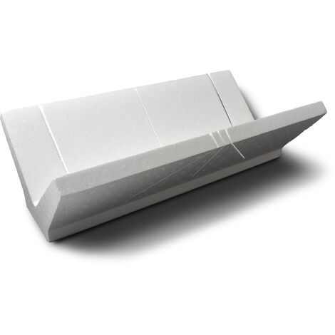 DECOSA Boîte à coupe pour moulures polystyrène - EPS - blanc - 41 x 22,4 x 12 cm - 1 pce